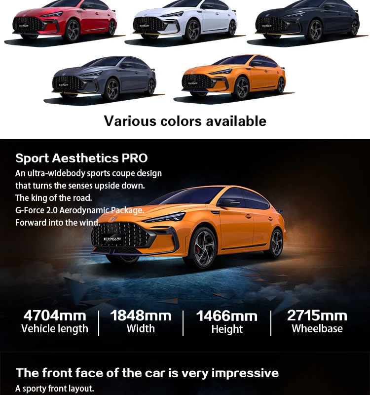 Used 2023 Hot Sale Mg 6 Four Wheel Brand New SUV Car Gasoline Vehicles Made in China
